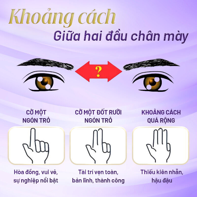 Khoảng cách giữa hai chân mày rồng phần nào nói lên vận số của một người