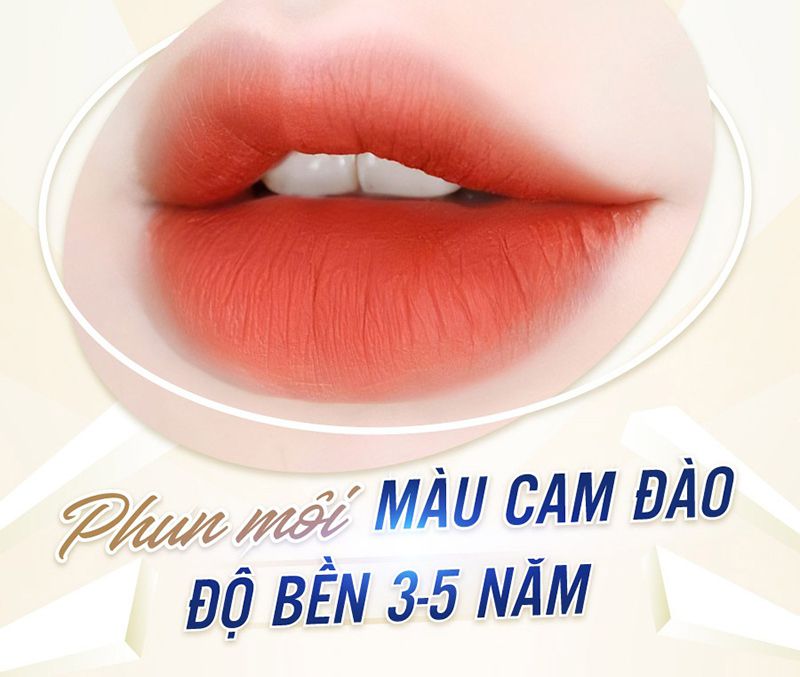 Phun môi bền màu lên đến 3- 5 năm