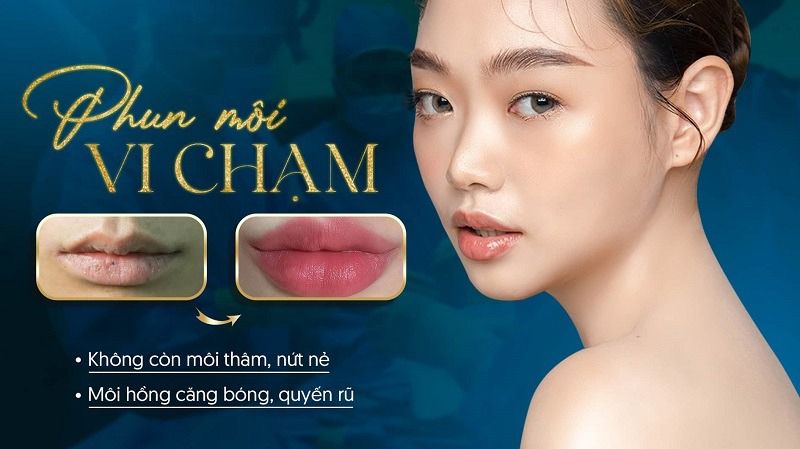 Kiểu phun môi vi chạm môi căng bóng