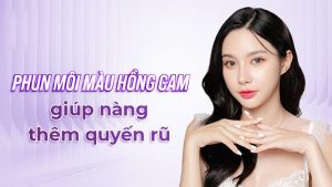 Phun môi màu hồng cam giúp nàng càng thêm quyến rũ