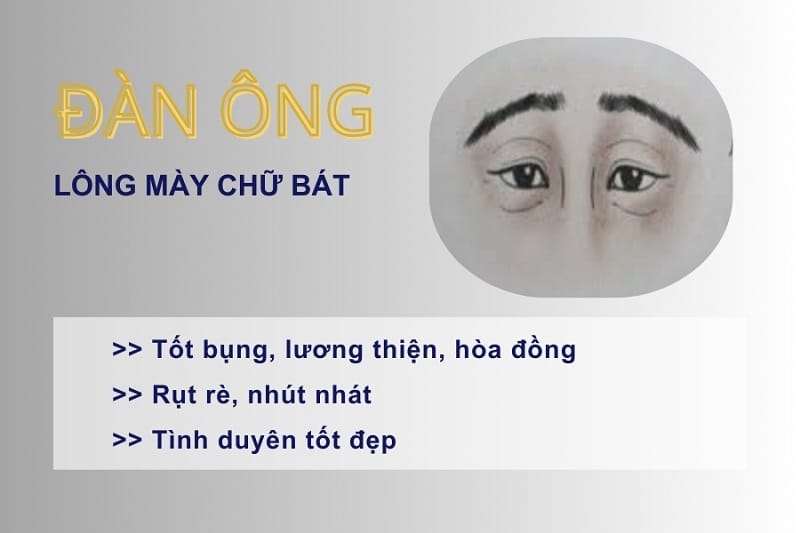 Vận mệnh nam giới có lông mày chữ bát