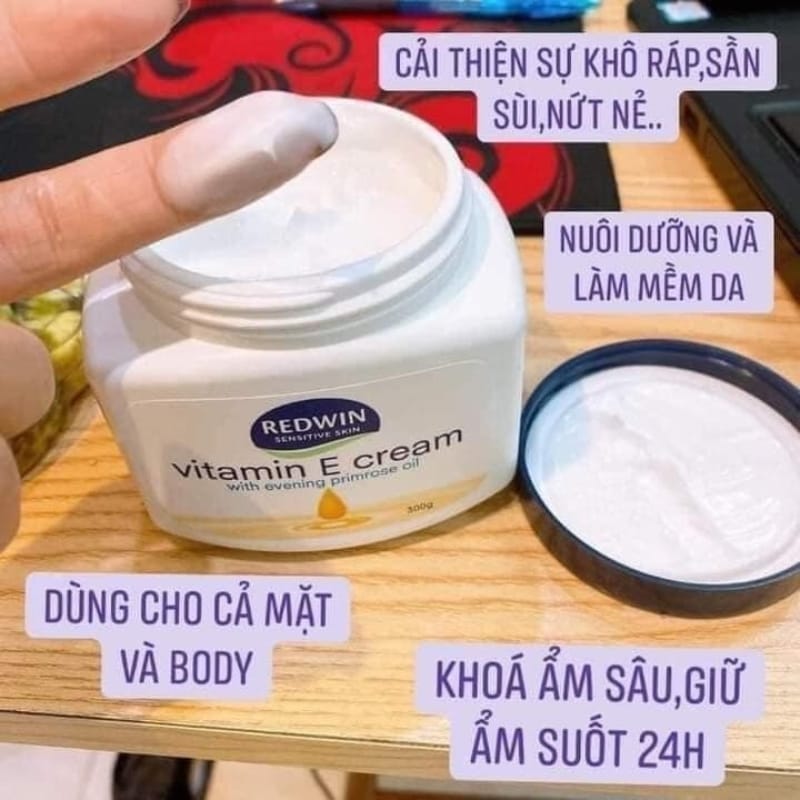 Redwin vitamin E Cream cấp độ ẩm cao, chống lão hóa hiệu quả